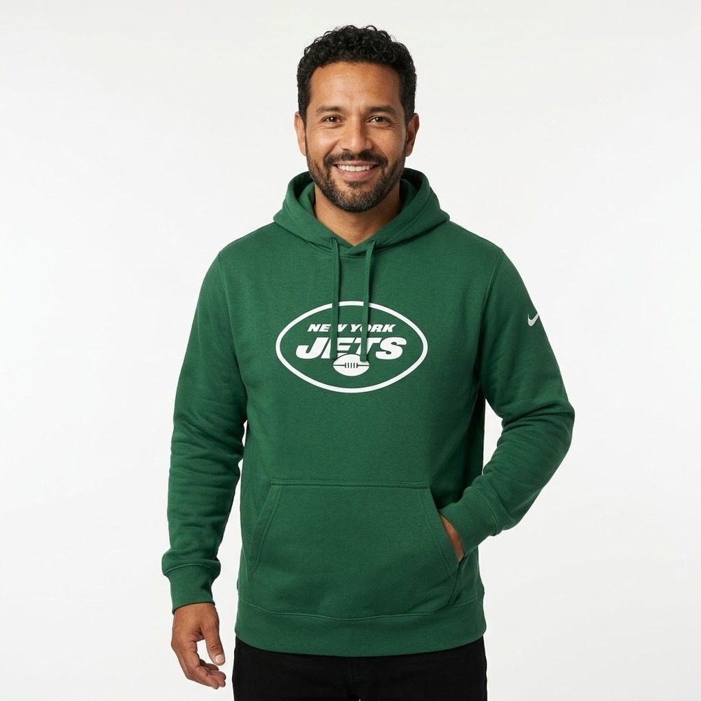 Nike New York Jets Hoodie Mens Large Green New Dri-FIT Pullover 02F2-055Y-72-87G